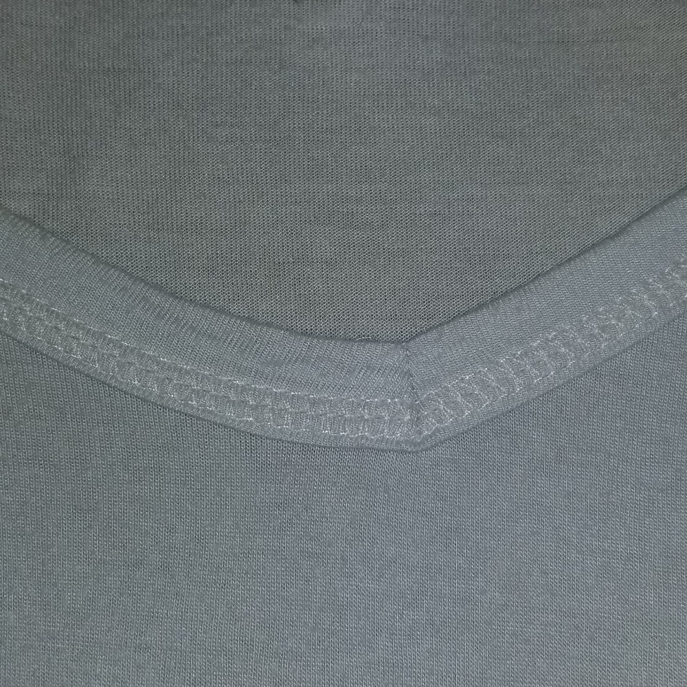 light blue short sleeve v neck